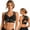 A Black, variant on Posture Support Bras for Women Back Support Front Closure Crossback Wireless Full Coverage Push Up Lift Bra