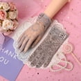 thumbnail image 3 of Elegant Women's Short Lace Gloves for Riding Sunscreen and Wedding Events Breathable Fashionable Handwear Size:One Size, 3 of 3