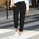 thumbnail image 3 of Pantalones casuales de mujer con cordones Pantalones de ocio Bolsillo de color sólido Pantalones de dama de oficina FLhrweasw Nuevo, 3 of 9