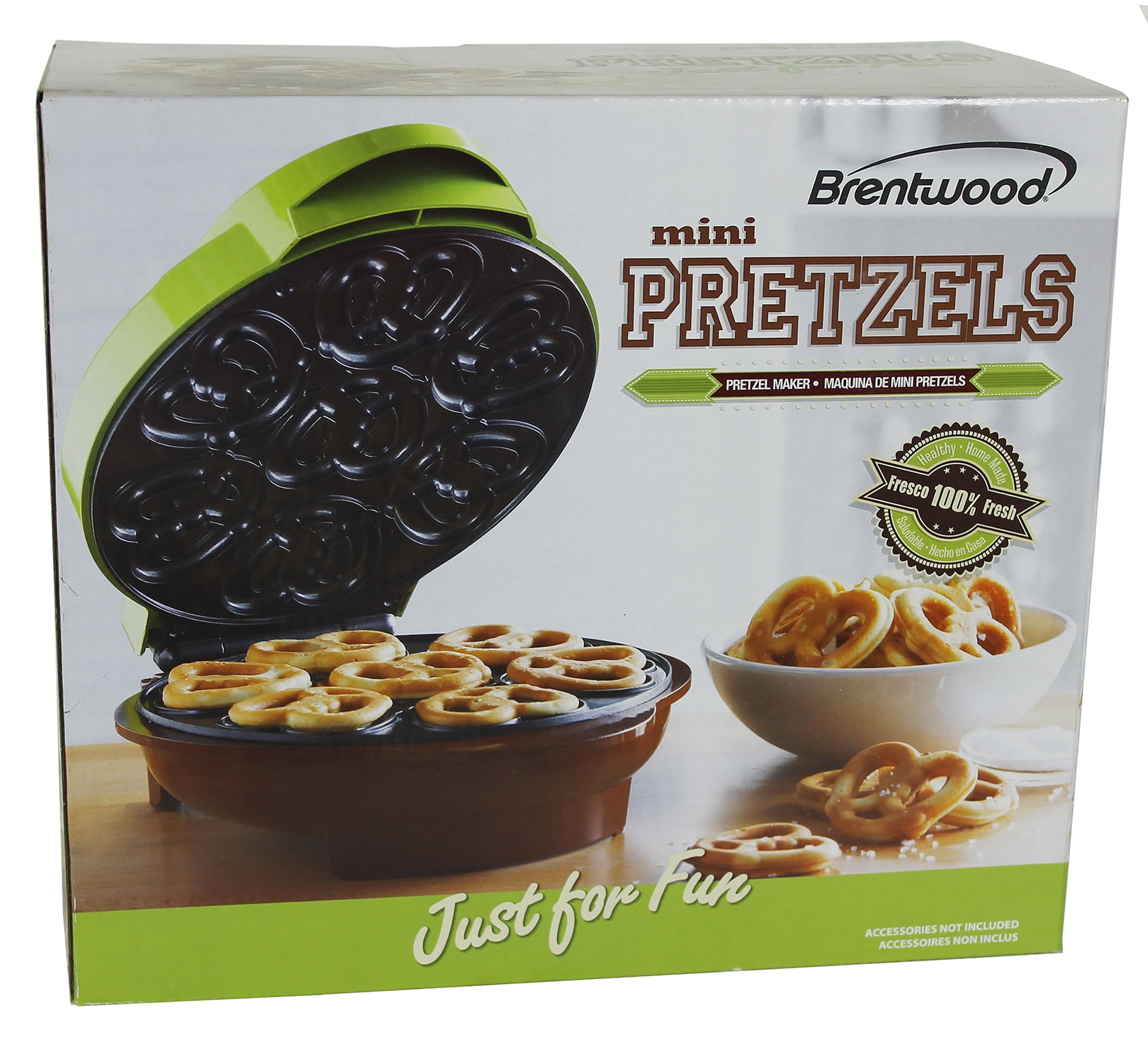 Brentwood TS251 8.75" X 9.75" X 4.5" Mini Pretzel Maker Assorted