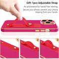 thumbnail image 3 of Compatible with iPhone 14 Pro Case, Adjustable Wristband Kickstand Scratch Resistant Shockproof Slim Fit Soft TPU Protective Phone Cover for iPhone 14 Pro 6.1"-Hot Pink, 3 of 7