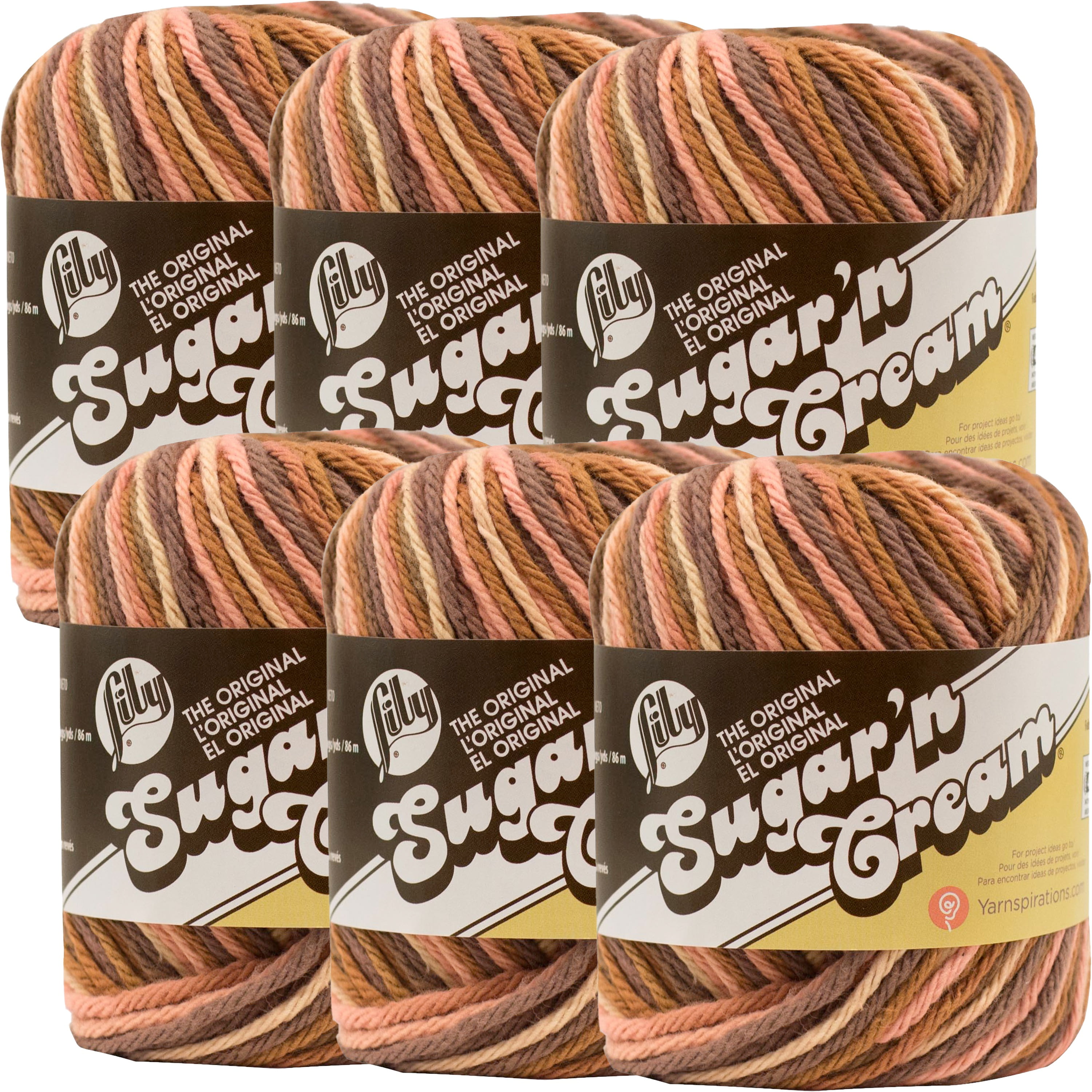 Lily Sugar'n Cream Yarn OmbresDesert Rising, Multipack Of 6