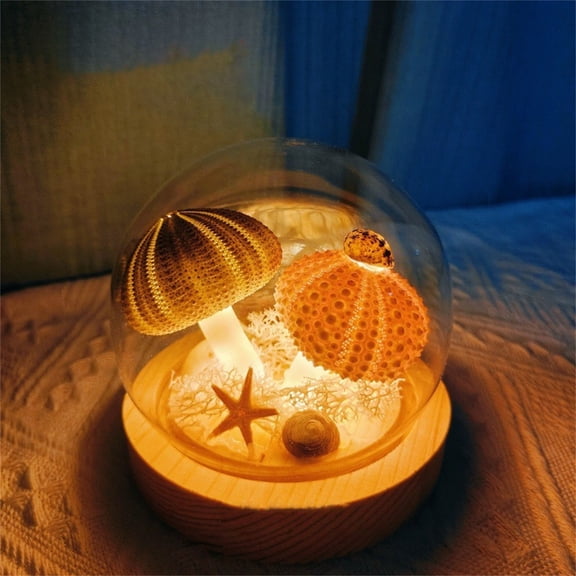 LANpengDZ Creative Sea Urchin Night Light Beach Themed Room Decor Funny Sea Lamp Novelty Beach Decor For Bedroom Nightstand Lamp Night light *1 Sea urchin night light Home & Garden Home appliances