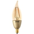 thumbnail image 1 of Ikea LED bulb E12 200 lumen, dimmable, chandelier brown clear glass 828.14205.634, 1 of 1