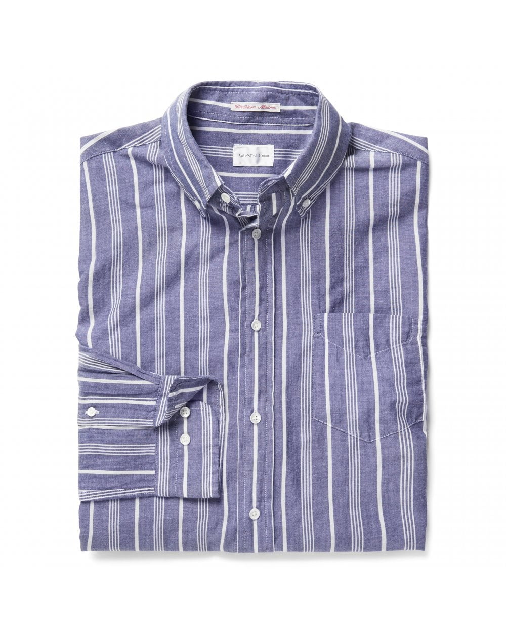 Ademen vliegtuig beet GANT RUGGER Men's Vintage Blue Stripe Windblown Oxford Shirt 344740 Size  Medium - Walmart.com
