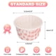 thumbnail image 2 of Mini forros para cupcakes, 50 piezas de forros para muffins, soportes de papel para cupcakes, envolturas a prueba de grasa (rosa y blanco), 2 of 6