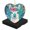 AX0052, variant on Funny Christmas Ornament,Abstract Vector Illustration Of Yorkshire Terrier Dog Face,Xmas Heart-Shaped Ceramic Pendant