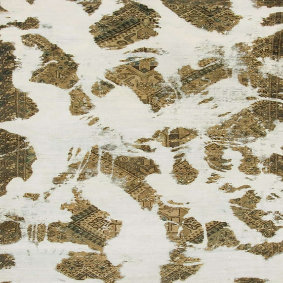 Ahgly Company Machine Washable Indoor Square Abstract Dark Gold Brown Area Rugs, 8' Square
