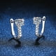 thumbnail image 5 of WILLBEST Aretes De Moissanita De Plata En Forma De U Para Mujer, De Acero Inoxidable, De Color, 5 of 5