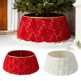 thumbnail image 4 of Christmas Tree Collar Plush Gold-Trimmed Christmas Tree Skirt Decorative Stand,Xmas Tree Ring Skirt Rustic Tree Skirt for Christmas Decor Xmas Holiday Home Party Decorations, 4 of 5
