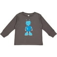 thumbnail image 3 of Inktastic Blue Robot Boys or Girls Long Sleeve Toddler T-Shirt, 3 of 5