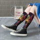 thumbnail image 5 of Balery Neon Psychedelic Giraffe Calcetines novedosos Calcetines deportivos Calcetines hasta la rodilla Calcetines de algodón Calcetines originales y geniales, 5 of 6