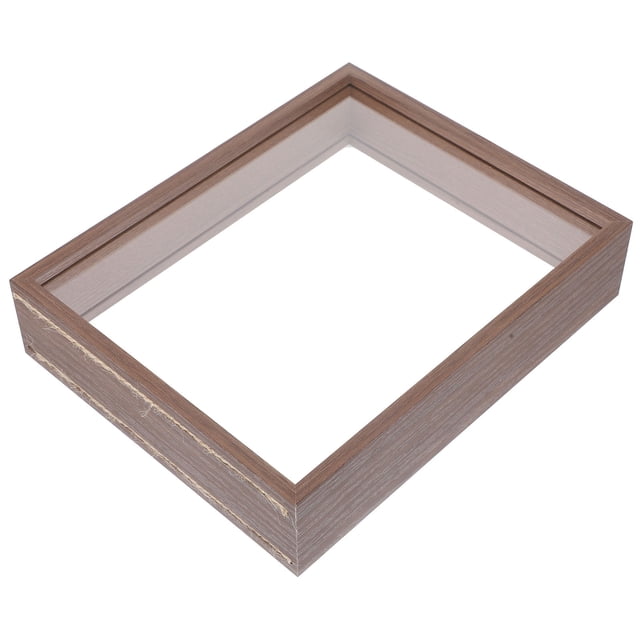 OULII Dried Flower Frame Box Wood Photo Frame Coffee Dried Flower Display 1Pcs