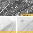 thumbnail image 4 of No Hook Shower Curtain with Snap in Liner, Abstract Branches on Black Waterproof Bath Curtain Double Layers with See Through Top Window, Modern Minimalist Art Hotel Shower Curtains 36x72in, 4 of 9