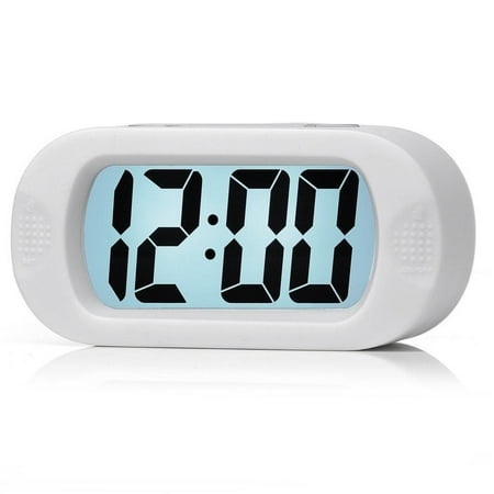 Easy to Set, feifuns Large Digital LCD Travel Alarm Clock with Snooze Good Night light, Ascending Sound Alarm & Handheld Sized, Best Gift for Kids (Best Travel Alarm Clock Reviews)