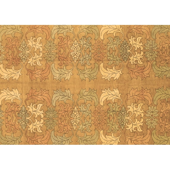Ahgly Company Indoor Rectangle Abstract Brown Modern Area Rugs, 2' x 4'