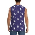 thumbnail image 4 of Daiia Astronaut Rabbit Printed Men's Tank Tops,Casual Soft Sleeveless Gym Muscle Shirts Bodybuilding Tee-Large, 4 of 8