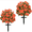 Saffron, variant on Artificial Flowers for Outdoors, Faux Outdoor Plants Fake Plants Topiary Balls Artificial Outdoor Set of 2 with Ground Spike for Home Front Porch Patio Garden Decor, Orange