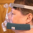 thumbnail image 2 of Pad A Cheek Fleece CPAP Mask Headgear Strap Wraps - 1 Pair-GRAY, 2 of 2