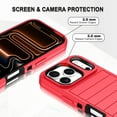 thumbnail image 5 of Petocase for iPhone 17 Pro Case,Shockproof Rugged Protection [No Screen Protector] Heavy Duty Dust/Drop Proof 3-Layer Durable Cover for iPhone 17 Pro 6.3'' Case,Red/Black, 5 of 8