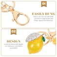 thumbnail image 2 of MasteelfCA Elegant Lemon-shaped Key Chain Pendant Alloy Rhinestone Inlaid Fruit Keychain, 2 of 8