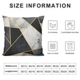 thumbnail image 5 of COMIO  Black White Silver Grey Pillow Cases Modern Geometric Pillow Covers Chic Triangle Pillow Shams Marble Pattern Pillow Protectors Standard, 5 of 5
