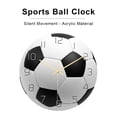 thumbnail image 2 of Billuyoard Reloj de pared de acrílico portátil desmontable funcionamiento silencioso reloj de trabajo interior casa dormitorio comedor decoración Decoración del hogar Forma de fútbol Billuyoard HA062981-01B, 2 of 6