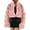 Pink A, variant on Winter Coats for Women Zpanxa Women Solid Color Long Sleeve Shaggy Lapel Faux Fur Coat, Warm Short Jacket Outwear, Oversized Lapel Outwear Jackets Pink A L