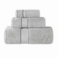 thumbnail image 2 of BNM Egypt Produced Giza Cotton Plush 3 Piece Towel Set, Platinum, 2 of 13