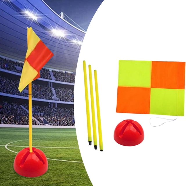 Bandera de esquina de fútbol, equipo de campo de juego, bandera deportiva de entrenamiento versátil, bandera de esquina de campo de fútbol para Base roja de poste de 15 m.