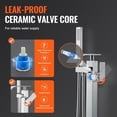 thumbnail image 3 of Freestanding Bathtub Faucet Floor Standing Shower Mixer Two Flow Modes 360 Rotating Spout for Bath Shower Pet Cleaning and Toilet, 3 of 6