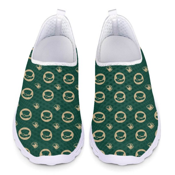 Mocasines cómodos con estampado de sombrero de San Patricio verde de la suerte, zapatos planos informales y livianos para estudiantes de mujer, nuevos zapatos casuales de verano
