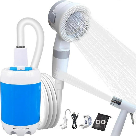 Rechargeable Camping Shower Pump - Adjustable Flow for Travel