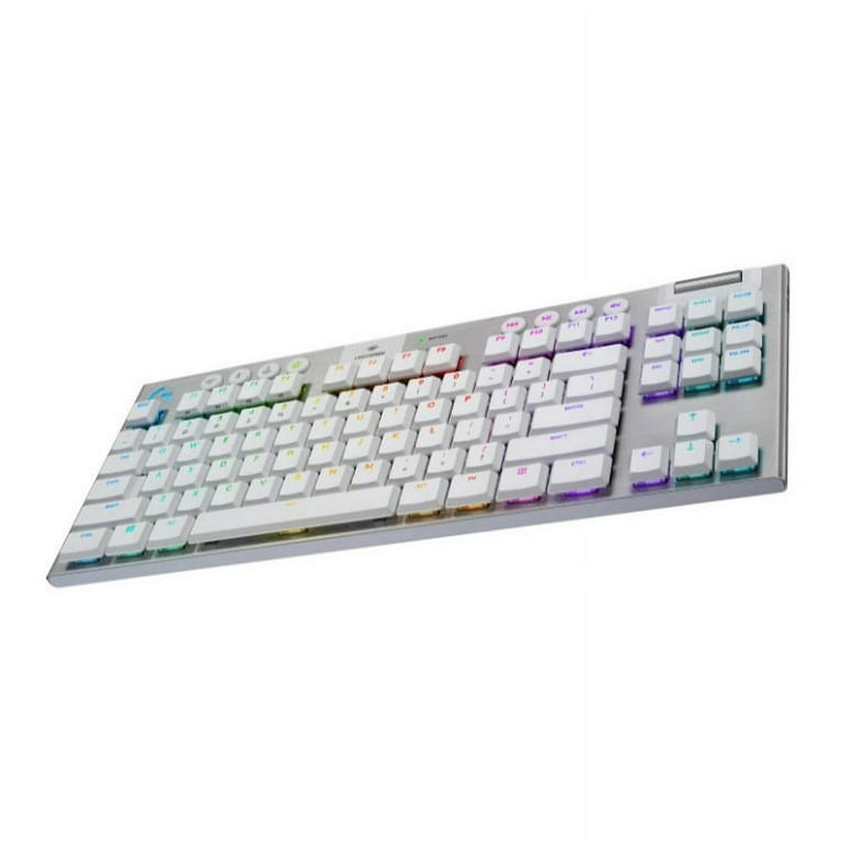 Logitech G915 TKL Tenkeyless Lightspeed Wireless RGB Mechanical Gaming  Keyboard (White) Bundle 