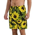 thumbnail image 2 of Goofa Sunflowers In Vintage Printed Mens Swim Trunks Summer Quick Dry Short Beach Swimwear Bathing Suits-Small, 2 of 9
