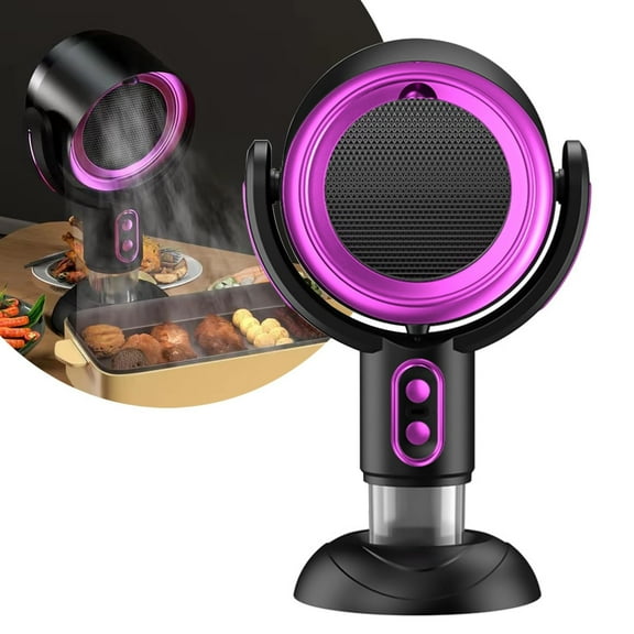 Smoke Purifier For Smoking Indoors, Puff Hide Smoke Fan,Portable Smokeaway Fan, Portable Smoke Filter, Tabletop Range Hood, Smoke Fan For Smoking Indoors Rechargeable Light Purple