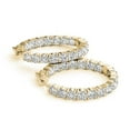 thumbnail image 6 of 4 Ct - 9 Ct Diamond Inside Outside Hoops W/ Vault Lock 14k White Gold Lab Grown (G-H, VS), 6 of 10