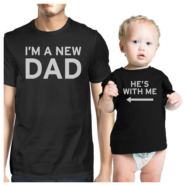 I'm A New Dad Black Dad and Baby Shirt Funny Baby Shower Gift Idea -  