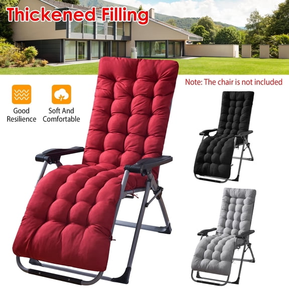 Moclever Thickened Recliner Cushion, 71x22in Rocking Chair Cushion for Indoor Outdoor, Red (Plus)
