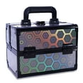 thumbnail image 6 of Lightweight Cosmetic Box Makeup Train Case Lockable Makeup Case Organizer 2 Trays Makeup Storage with Mirror Locking for Portable Makeup Storage Box, 6 of 8