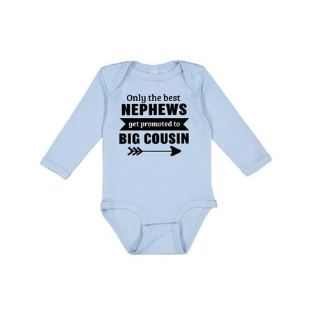 

Inktastic Only the Best Nephews Get Promoted to Big Cousin Gift Baby Boy or Baby Girl Long Sleeve Bodysuit