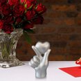 thumbnail image 6 of Loespoir Valentine's Day Gesture Ornament, Easy Desktop Decoration, Living Room Accent, Resin Crafts Figure, Shelf, Tabletop Decor, Holiday Gift, Romantic Atmosphere(Silver), 6 of 6