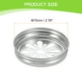 thumbnail image 2 of Uxcell 12 Pack Mason Jar Lids Regular Mouth Canning Lids with Straw Hole, 2 of 6
