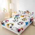 thumbnail image 4 of Feelyou Modern Basketball Teens Full Size Sheets, Watercolor Artwork Bed Sheets, Cartoon Ball Sports Lover Sheet Sets, Microfiber Bedroom Decor, 4 Pieces, 4 of 7