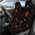 thumbnail image 2 of Binienty Floral Ladybug Car Seat Covers Full Set Front and Backseat Automotive Seat Covers & Accessories 15 Inch Car Steering Wheel Cover + Armrest Pad + Headrest Protectors + Keyring, 14 Pack, 2 of 8