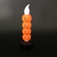 thumbnail image 3 of Velas sin llama con luz Led en forma de calabaza/calavera para Halloween, 5 uds., para fiesta de Halloween, 3 of 5