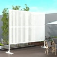 thumbnail image 5 of POSHIONS Louvered Decorative Screen White 76"H x 47.2"L x 15.14"W, 5 of 6