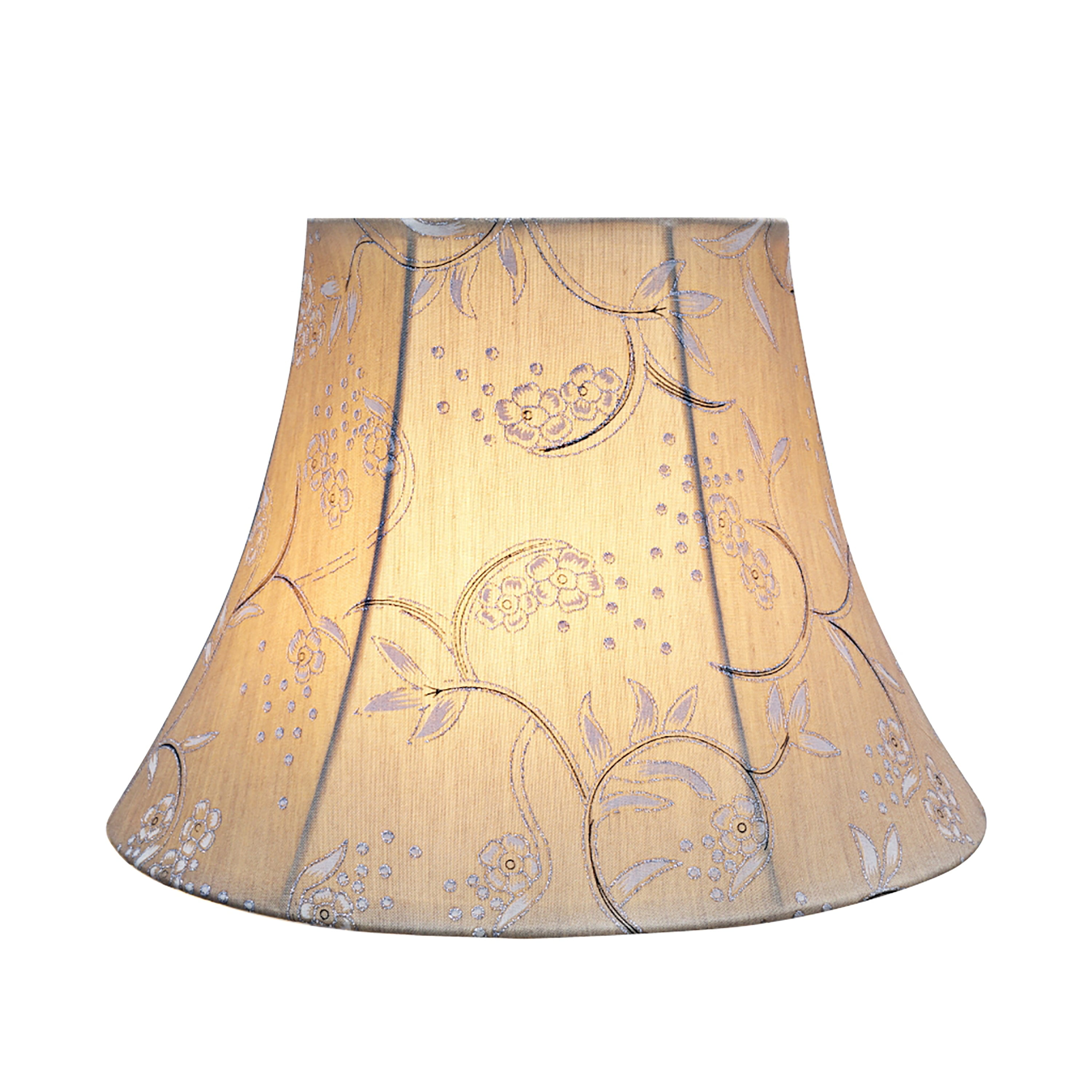Aspen Creative 30220 Transitional Bell Shaped Spider Construction Lamp Shade in Light Gold, 13" wide (7" x 13" x 9 1/2")