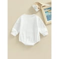 thumbnail image 5 of Baby Girls Boys Spring Romper 3 6 12 18M Long Sleeve O Neck Letter Print Casual Playsuit, 5 of 9
