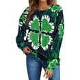 thumbnail image 5 of Wensltd Women Trendy Pullover Graphics Tops St Patricks Day Loose Fit Crew Neck Sweatshirt No Hood Long Sleeve Soft Tops, 5 of 6